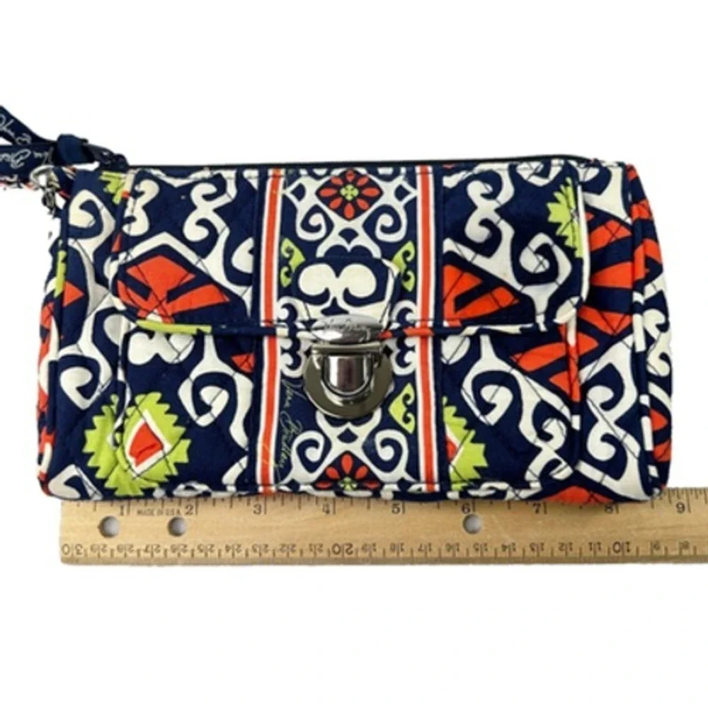 Vera Bradley‎ Sun Valley PUSHLOCK WRISTLET Wallet Womens Zip Top Retired